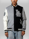 Los Angeles Dodgers Reverse French Terry Wool Varsity Jacket