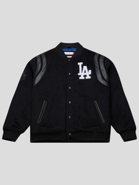 Los Angeles Dodgers Walk the Tunnel Varsity Jacket Black