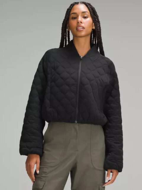 Lululemon Quilted Bomber Jacket Black