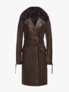 MIDWAY Women's Leather Trench Coat