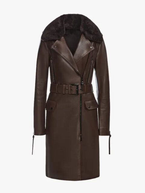 MIDWAY Women's Leather Trench Coat