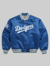 Madhappy Dodgers Satin Baseball Jacket Blue