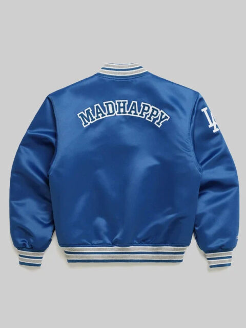 Madhappy Dodgers Satin Varsity Jacket Blue