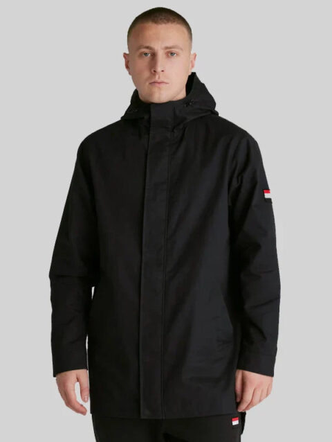 Manchester United Funnel Neck Parka Jacket Black