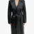 Mango 100% leather trench coat