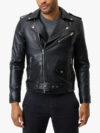 Marco Biker Leather Jacket Black