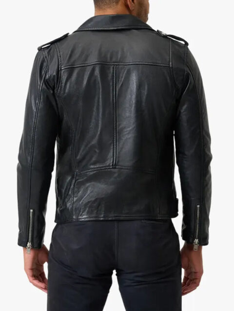 Marco Black Leather Biker Jacket