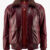 Maroon American Bomber Leather Jacket