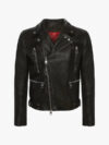 McQueen Black Leather Biker Jacket
