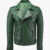 Men Biker Jacket Green