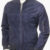 Men's Blue Suede Bomber Jacket