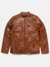 Men's Brown Thompson Leather Moto Jacket