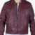Men’s Burgundy Leather Shirt Jacket