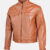 Men’s Casual Tan Leather Jacket