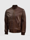 Men's Classic Brown Bomber Jacket