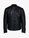 Men's Dash Black Leather Jacket