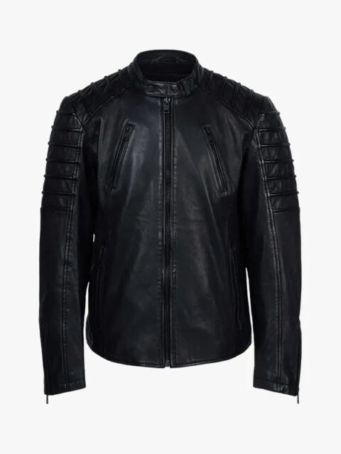 Men's Dash Black Leather Jacket