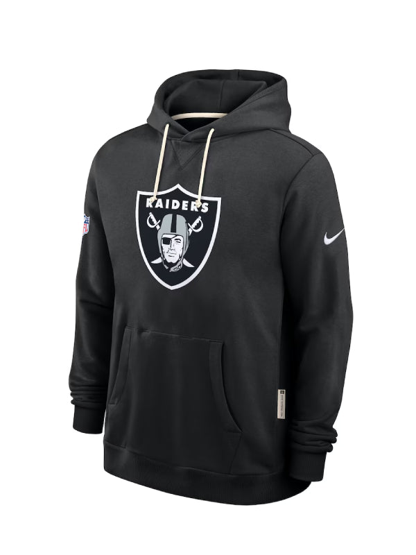 Men_s Las Vegas Raiders Nike Black Sideline Standard Issue Initial Home Dri-FIT Hoodie