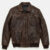 Men's Maverick Brown Leather Bomber Jacket