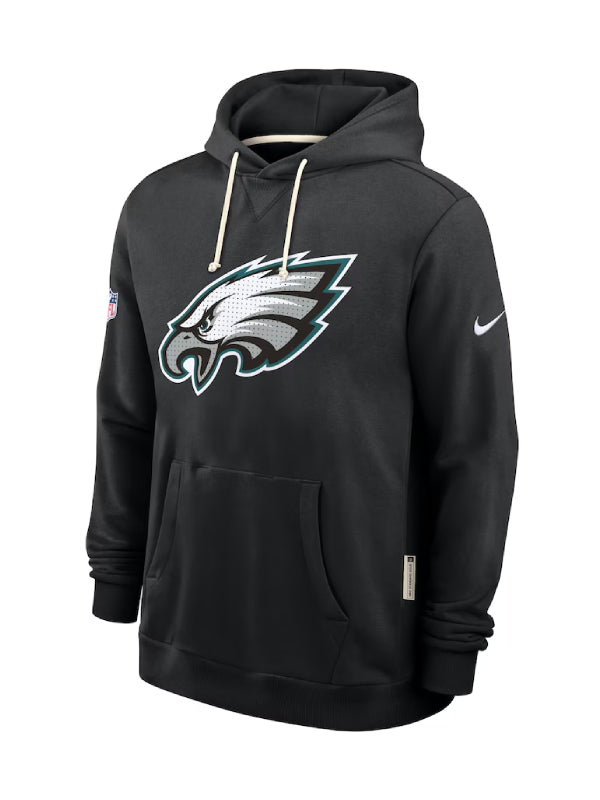 Men_s Nike Black Philadelphia Eagles Sideline Standard Issue Initial Home Dri-FIT Hoodie