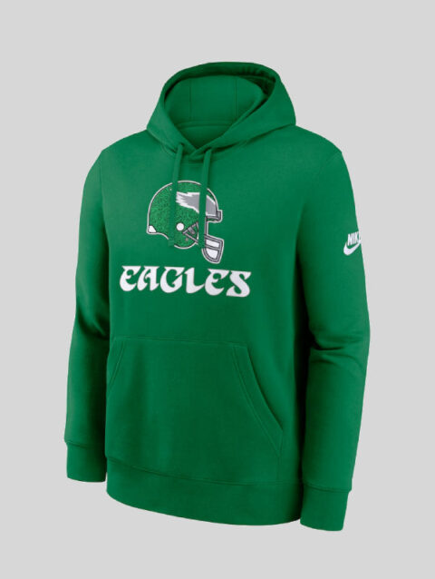 Men's Nike Kelly Green Philadelphia Eagles Rewind Club Pullover Hoodie