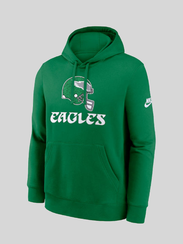 Men's Nike Kelly Green Philadelphia Eagles Rewind Club Pullover Hoodie