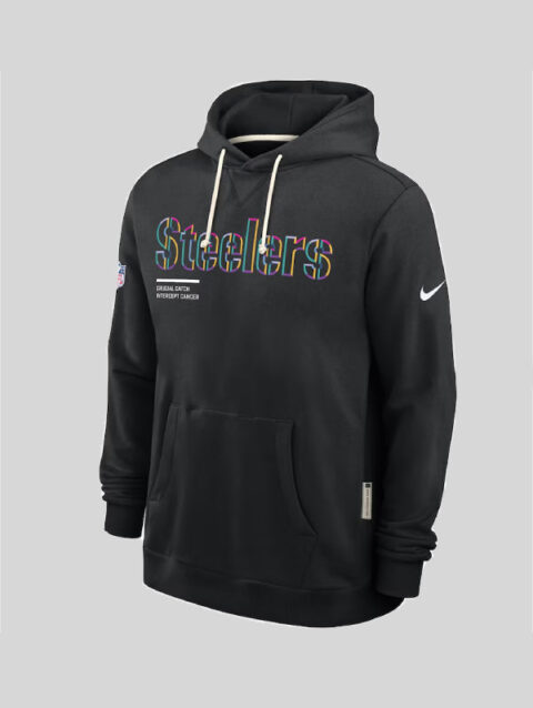 Men_s Pittsburgh Steelers Nike Black 2025 NFL Crucial Catch Sideline Standard Issue Dri-FIT Hoodie