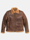 Men's Shearling Leather Bomber Jacket