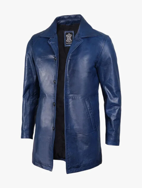 Men's Waxed Leather Car Coat