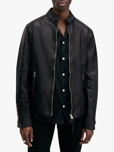 Mens Black Cora Leather Jacket
