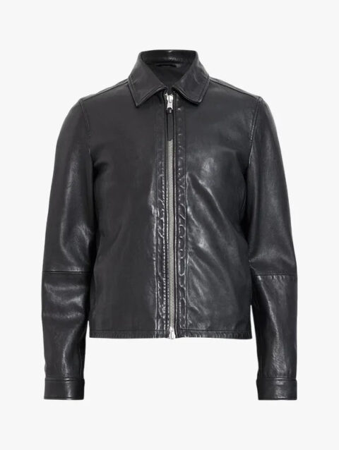 Mens Black Leather Erol Jacket