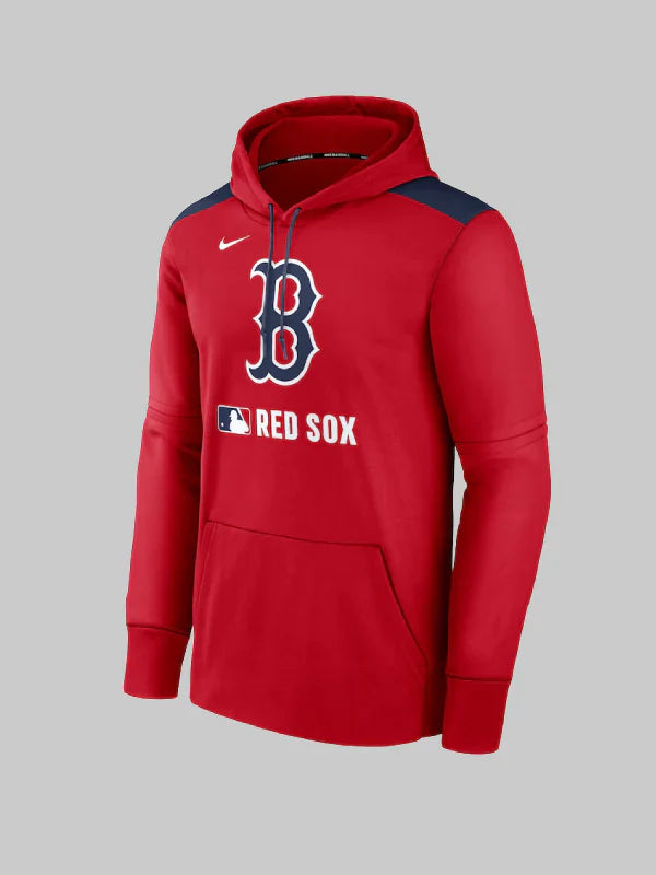 Mens Boston Red Sox Nike Red Authentic Collection Performance Pullover Hoodie