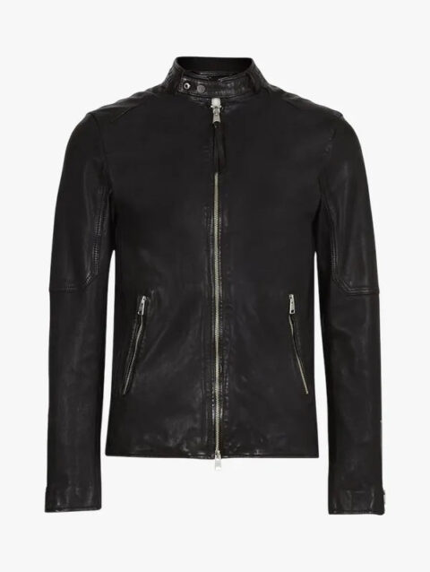 Mens Cora Leather Jacket Black