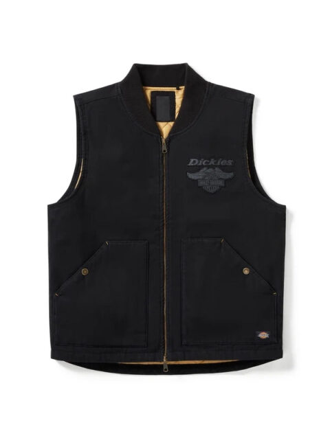 Men's Dickies x H-D Quilted Canvas Vest Black