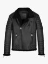 Mens Kay Michaels Shearling Leather Jacket