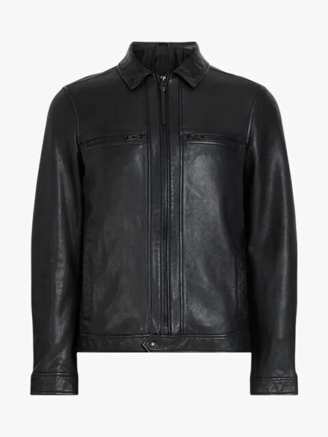 Mens Leather Luck Jacket Black