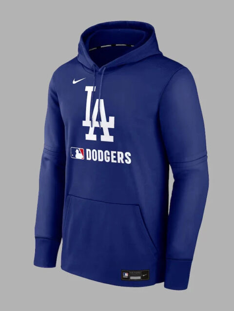 Mens Los Angeles Dodgers Nike Royal Authentic Collection Performance Pullover Hoodie Blue