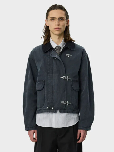 Mfpen Clasp Jacket Washed Black