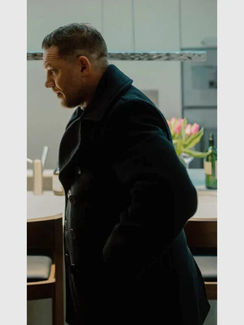 MobLand Tom Hardy Black Double Breasted Coat