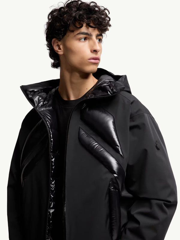 Moncler x A$AP Rocky Jumquat Short Down Black Hooded Jacket