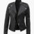 Monica Women’s Black Asymmetrical Leather Jacket