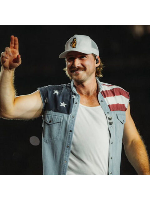 Morgan Wallen USA Flag Denim Vest