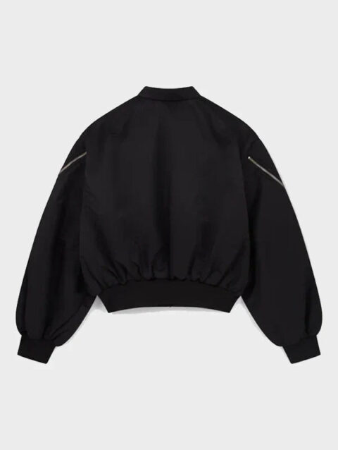 Mowalola My City Black Bomber Jacket Yankees