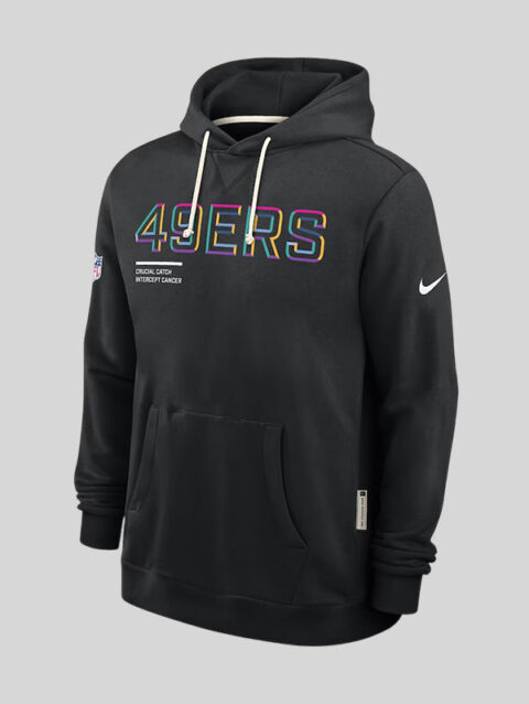 NFL 2025 Crucial Catch SF 49ers Nike Dri Fit Hoodie Black
