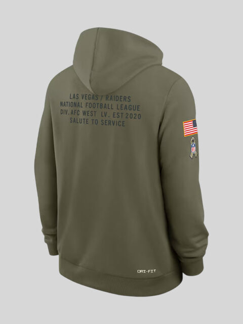 NFL 2025 Salute to Service Nike Las Vegas Raiders Dri Fit Hoodie Sweatshirt