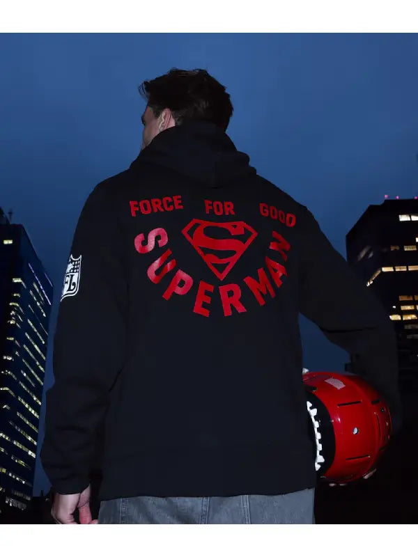 NFL Force For Good x Warner Bros Superman Hoodie Black