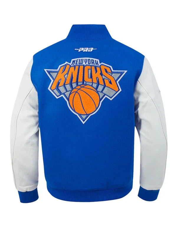 New York Knicks Pro Standard 2024-25 Wool Varsity Jacket Blue