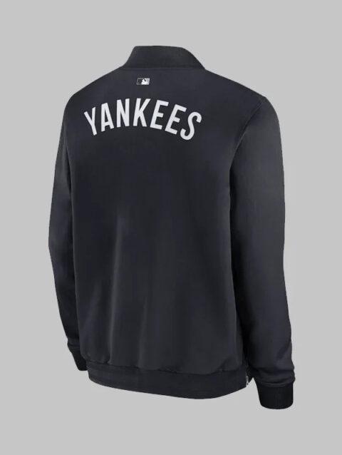 New York Yankees Authentic Collection Dugout Mens Nike MLB Full-Zip Bomber Jacket Black