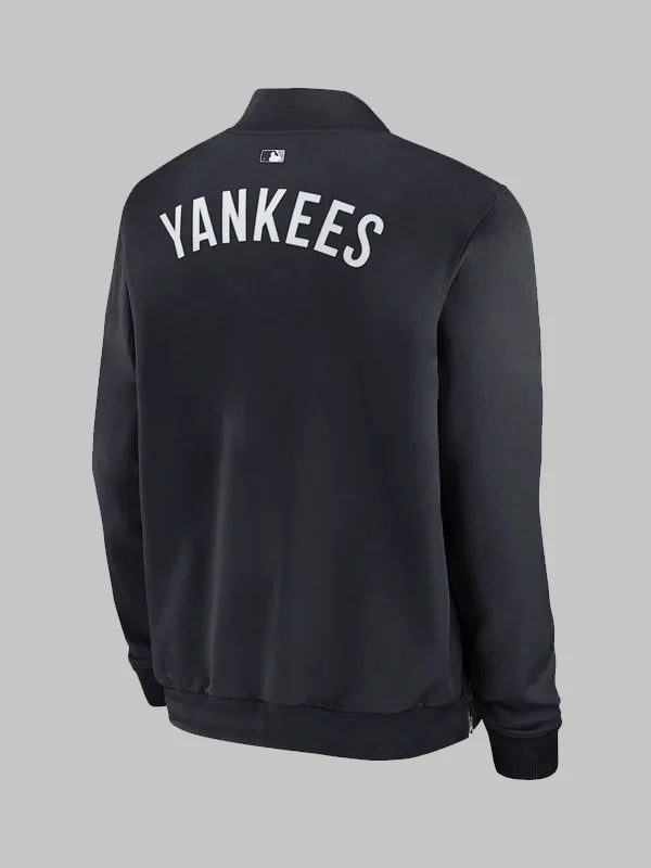 New York Yankees Authentic Collection Dugout Mens Nike MLB Full-Zip Bomber Jacket Black