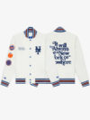 New York or Nowhere Nyon x Mets Motto Cream Varsity Jacket